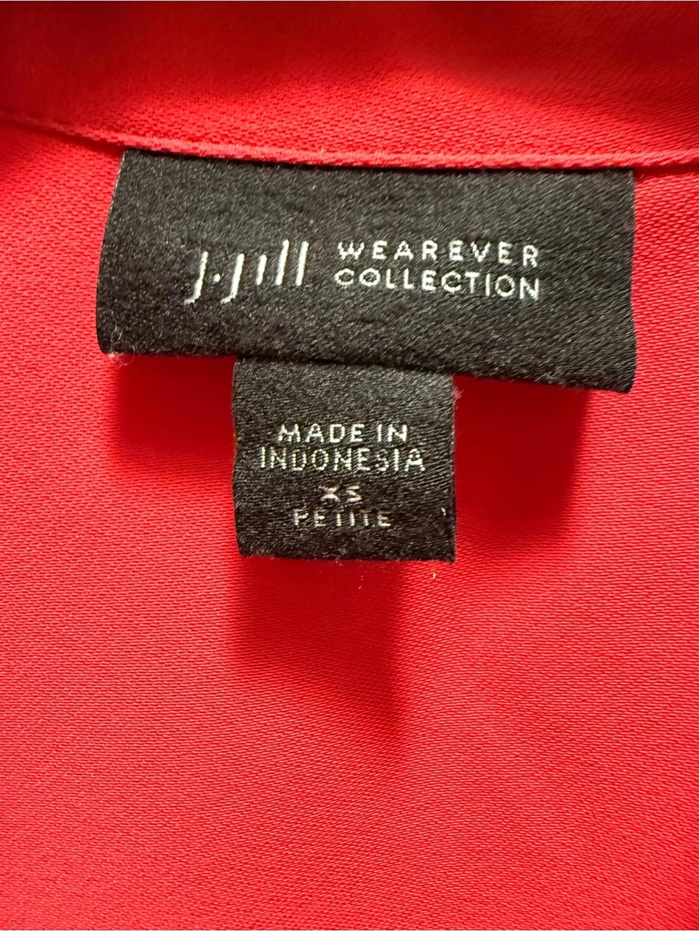 J. Jill Wearever Collection Red Shirt Dress Tie Waist ShortSleeve Midi XS Petite - Picture 3 of 16